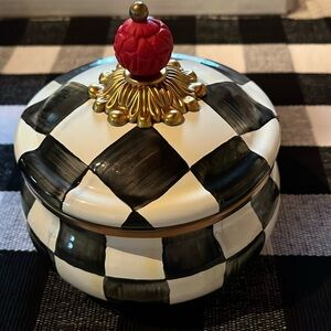 New MacKenzie-Childs Courtney Check Squash Pot. Perfect covered candy dish, etc.